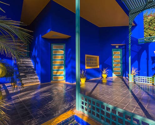 View of the Jardin Majorelle. It was built 1923 by Jacques Majorelle and later rediscovered by Yves Saint Laurent