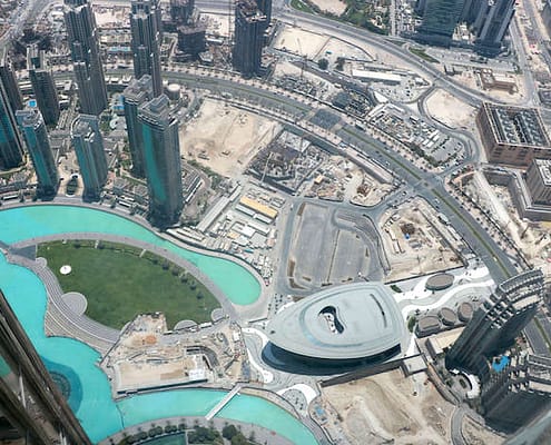 Dubai Opera aerial view