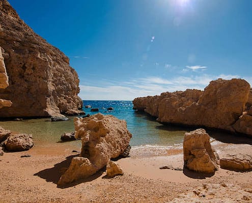 Cove in Ras Muhammad National Park in Sinai, Egypt