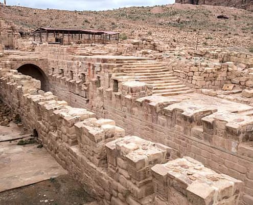 Ruins of the Great Temple in the ancient Nabataean city of Petra