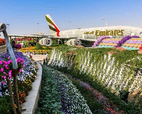 Emirates Airbus in Dubai Miracle Garden