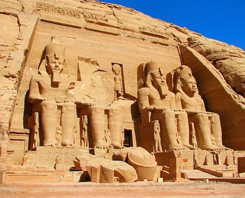 Abu Simbel Temples - Front view of Temple of King Ramses II