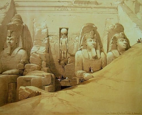 Abu Simbel - David Roberts, 1838