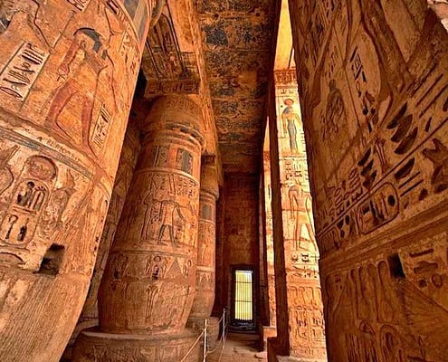 Hypostyle Hall - Columns and hieroglyphs