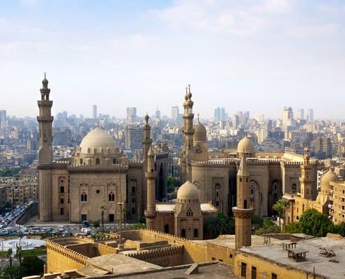 Islamic Cairo skyline as seen from the citadel