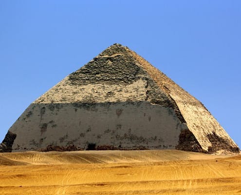 The Bent Pyramid (aka False, or Rhomboidal Pyramid because of it changed angle slope)