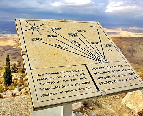 The view from Mount Nebo's Syagha to the valley