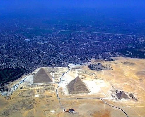 Aerial view of the Giza Necropolis - ©-Raimond Spekking