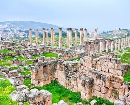 Panorama of ancient city of Jerash