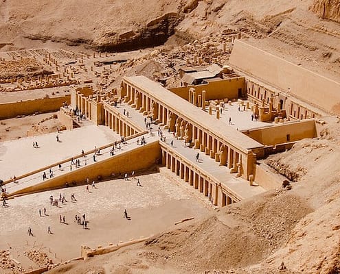 Is Egypt safe for Americans - Temple of Queen Hatshepsut seen from cliff top