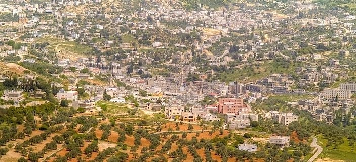 Ajloun town seen from the castle