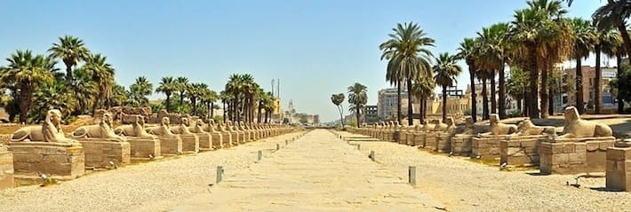 The Dromos or Sphinxes Avenue near the Temple of Luxor - Photo by Marc Ryckaert.jpg