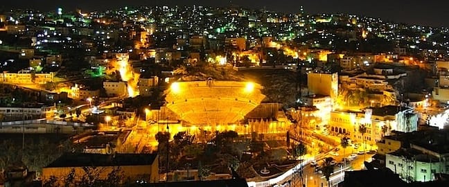 The Roman Theatre and Amman by Night