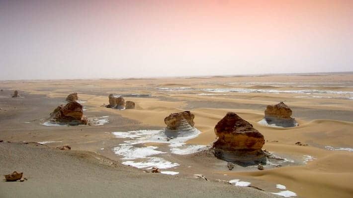 white desert landscape in Egypt