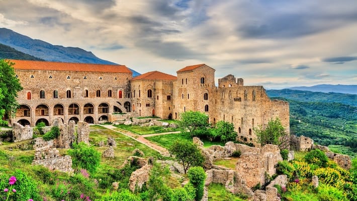 A cidade fortificada de Mystras