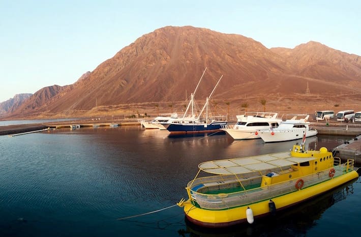 Travel to Taba, Egypt - Boats and yachts are in the harbor