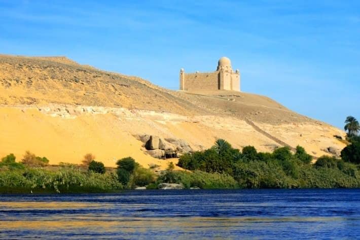Aga Khan Mausoleum on the banks of the Nile at Aswan