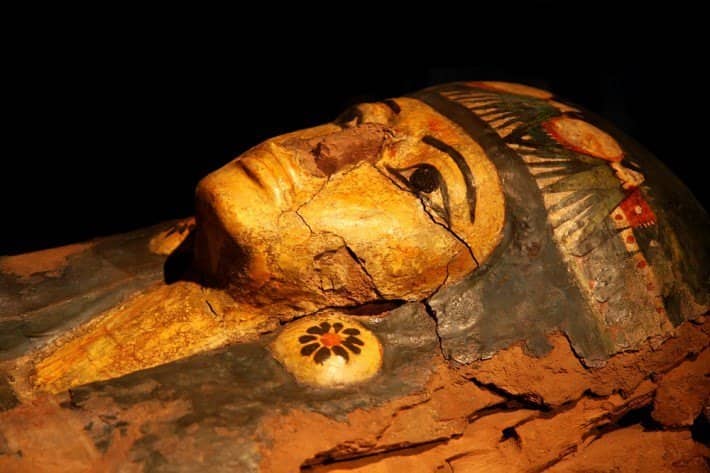 Sarcophagus on display in the Luxor Museum of Mummification