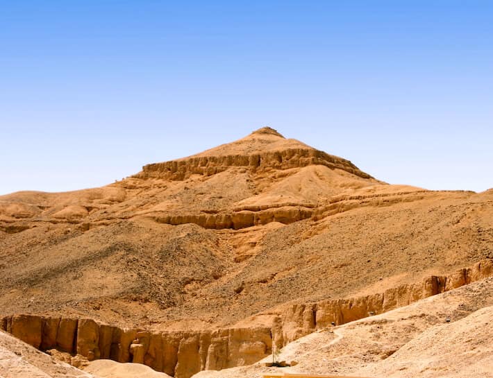 el-Qurn, the ancient Egyptian pyramid-shaped mountain