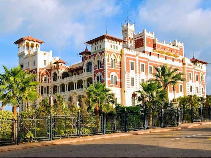 the palace in Alexandria, Egypt