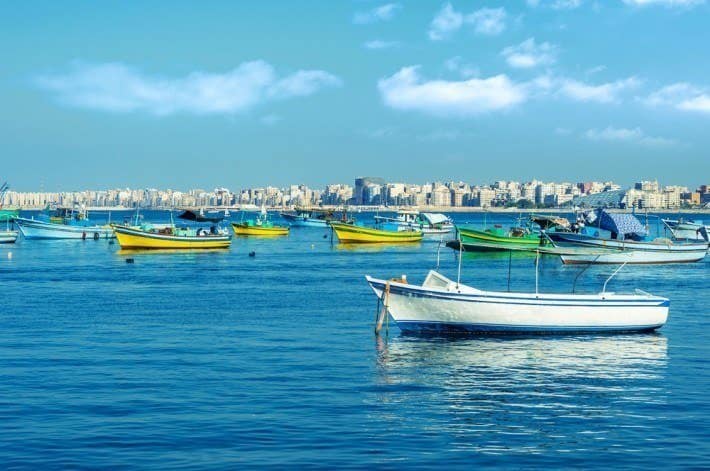 Alexandria Egypt Tours - Fishing boats, Mediterranean Sea, Alexandria