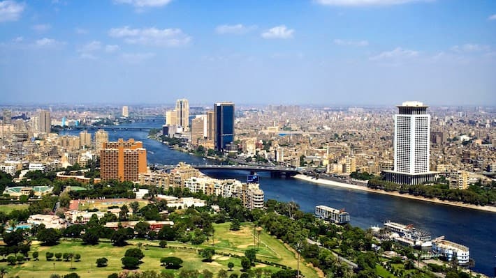 Top of Cairo from tv tower, Panorama - Egypt