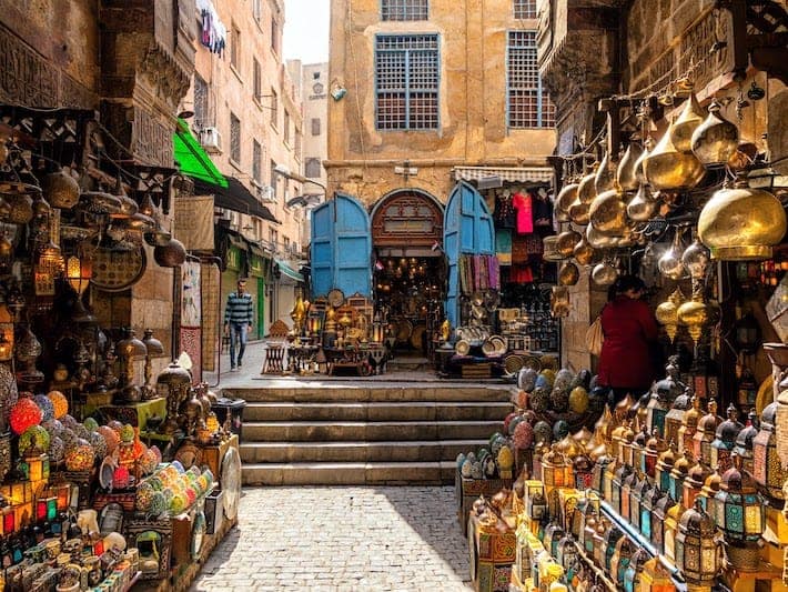 Khan El Khalili market in Islamic Cairo