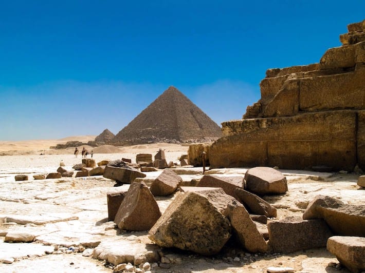 The Great Pyramids at Giza, Cairo, Egypt
