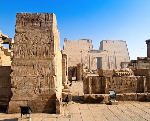 Temple of Edfu is the the biggest Horus temple ever constructed