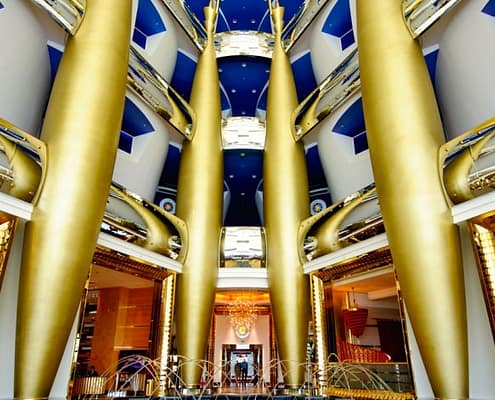 The foyer of Burj Al Arab Hotel