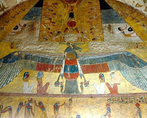 Wall paintings in Tomb of Setnakht, KV14, Valley of the Kings