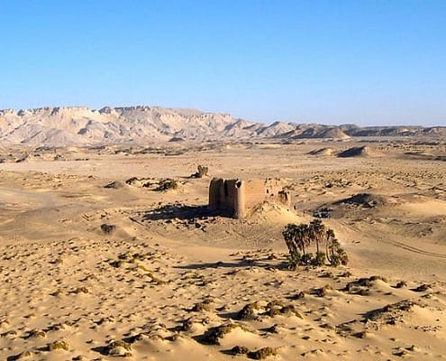 Distant view of Qasr El Labeka (Ain Labakha) - Institute for the Study of the Ancient World