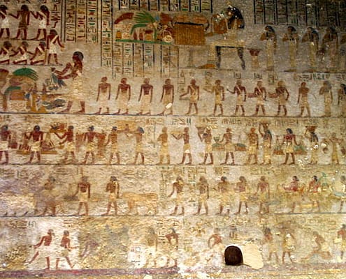 Interior of Tomb of Khnoumhotep II - Beni Hassan Tombs, Minya