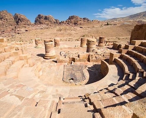 Small Roman theatre in the Great Temple in Petra