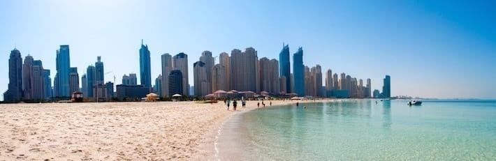 Panoramic view of a Jumeirah Beach