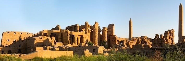 Walls, columns and obelisks at Karnak Temple