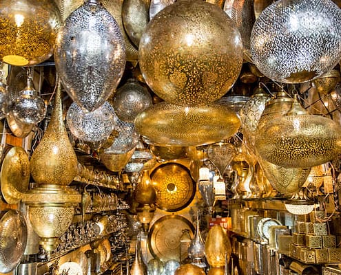 Lamp shop bazaar at Place Des Ferblantiers