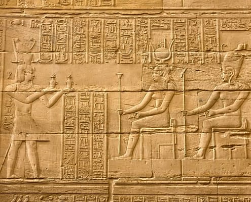 Pharaoh making an offering to the Gods - Kom Ombo Temple