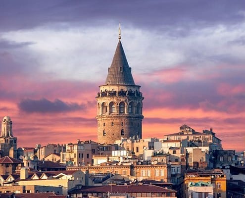 Galata Tower in Istanbul Turkey