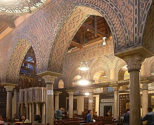 View to the south, Hanging Church, Old Cairo, Egypt - Photo by Roland Unger