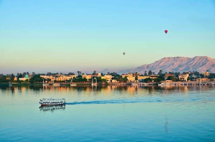 El río Nilo en Luxor
