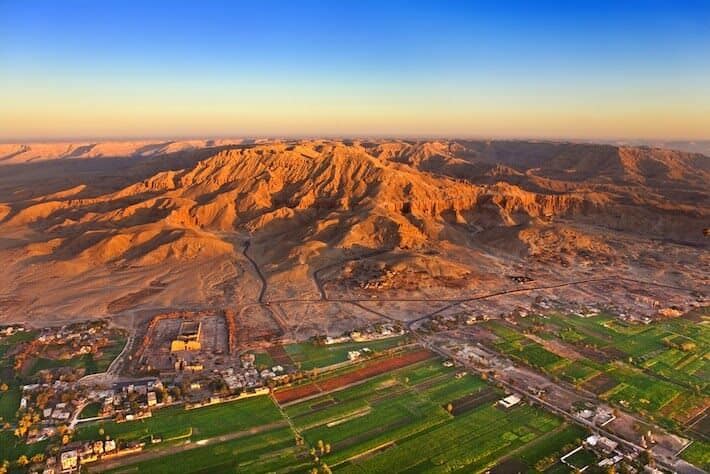 Theban Necropolis, aerial view