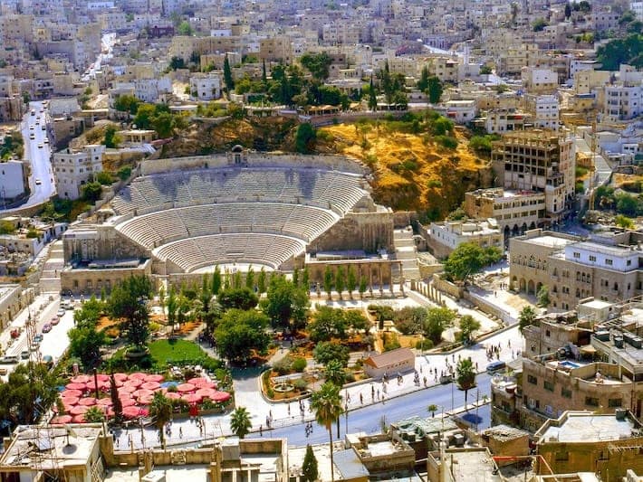 View at Amman the captal of Jordan,with the roman amphitheatre