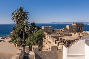 Tangier Tourist Attractions - The old medina of Tangier, Morocco, facing the Strait of Gibraltar and the Spanish coast