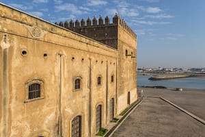 Fort of Kasbah of the Udayas and Bou Regreg river. This Kasbah is a small fortified complex and a symbol of the Almohad arquitecture, added to the UNESCO World Heritage. Rabat, Morocco. No