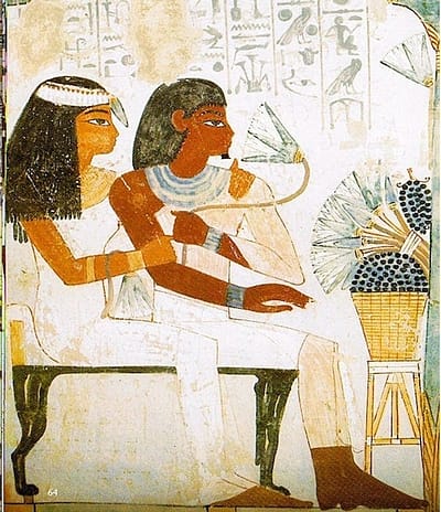 Nakht and wife Taui, Tomb of Nakht, Valley of the Nobles