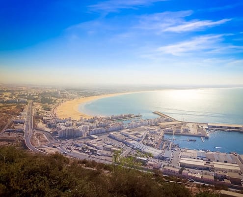 Agadir Tours - A view of Agadir from the mountains