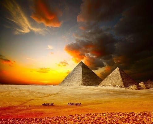 Ancient Egyptian Pyramids - Giza Plateau, Cairo