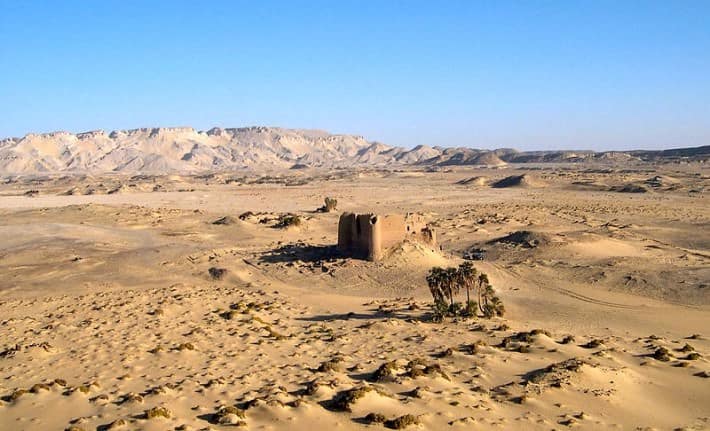 Distant view of Qasr El Labeka (Ain Labakha) - Institute for the Study of the Ancient World