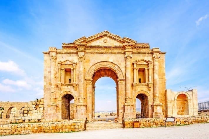 The Arch of Hadrian in Jerash, Jordan